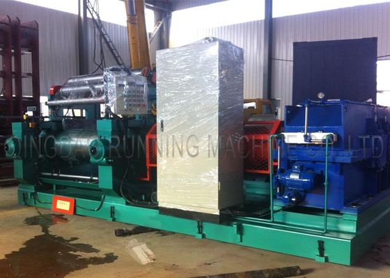جودة  Open Type 610mm Two Roller Rubber Mixing Mill Machine With Stock Blender مصنع